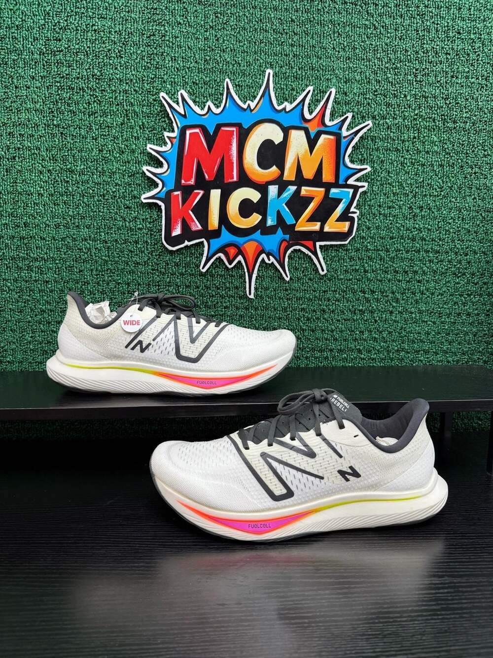 New Balance FuelCell Rebel v3 White/Multi Men’s Size 14 Wide Pre-Owned